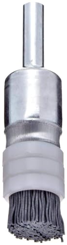 Image of Weiler 11161 Nylox 1 /2 inch Diameter, 180 Grit, Silicon Carbide Bristles, Banded End Brush, Made in The USA (Pack of 10)