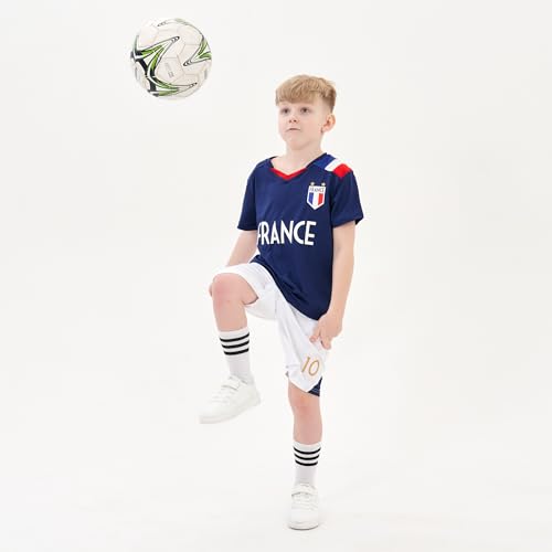 Image of Cnins Kids Soccer Jersey Kit for Boys & Girls- Breathable & Quick-Dry - Youth Soccer Football Training Gifts (2T-14Y)