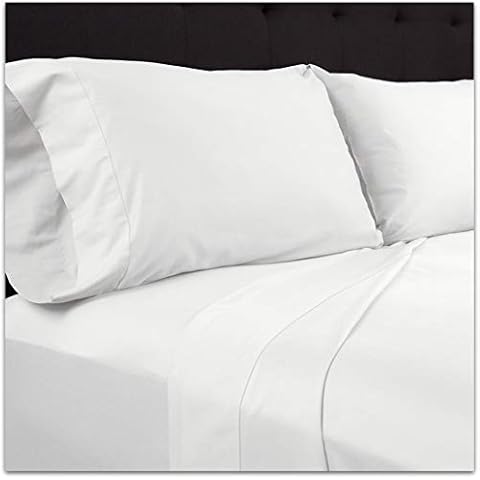 PLUSHY COMFORT Luxury Queen Size Pillow Case (20 x 30 Inch) - 2 Piece in 100 Percent Egyptian Cotton White Solid 600 Thread Count Cover