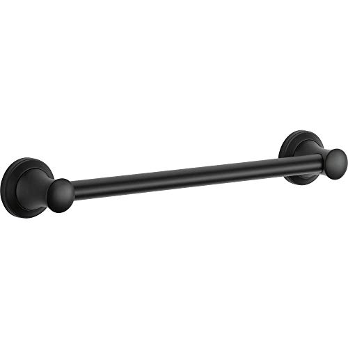 Delta Faucet 41718-BL Transitional Concealed Screw ADA-Compliant Decorative Grab Bar, 18 inch, Flat Black