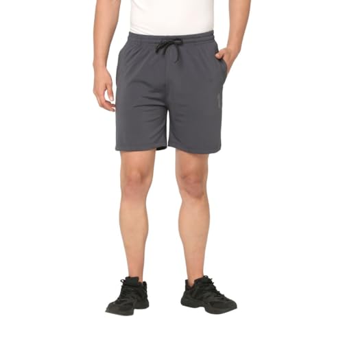 playR Men’s Adult Run Shorts – Dark Grey, FLEXVENT Regular Fit Athletic Shorts for Adults, Breathable, Lightweight Gym & Training Wear for All-Season Comfort