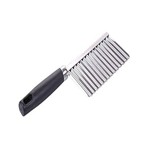 BESTonZON roestvrij stalen golfsnijder golfmes multifunctioneel kookgerei voor boter aardappel