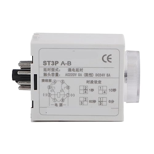 Relé de tiempo ST3PA-B temporizador industrial AC380V rango completo 3A