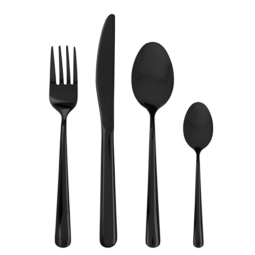 Servizio completo da 24 pezzi per 6 persone: include 6 cucchiaini, 6 coltelli, 6 cucchiai e 6 forchette, offrendo tutto il necessario per apparecchiare la tavola con stile e funzionalità, sia per pasti quotidiani che per occasioni speciali.