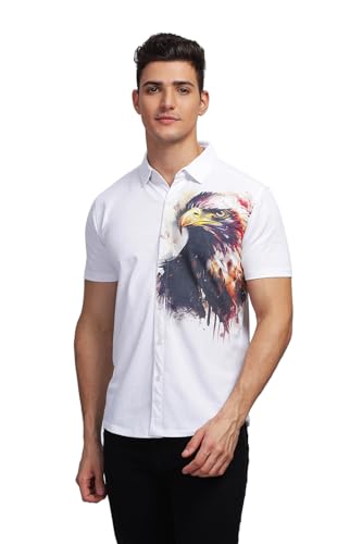 Image of BULLMER Trendy Regular Fit Printed Causal Shirt for Men - Pack of 1