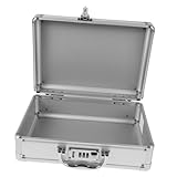 Sosoport Maletín de Aluminio Portátil Caja Almacenamiento Herramientas con Cerradura Contraseña Maletín Resistente Compacto para Electricistas Mantenimiento