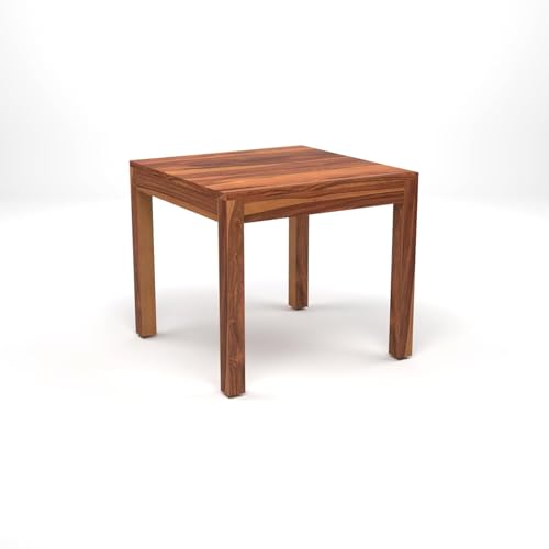 Image of Solid Sheesham Wood 4 Seater Dining Table Set with Cushioned Chairs for Dining Room | Living Room | Home & Office | Hotels Restaurant & Cafe (Honey, 4 Seater)