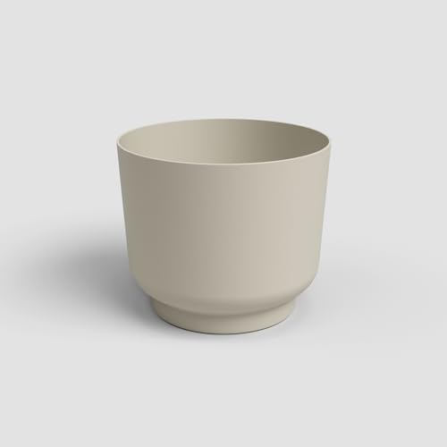 Artevasi Blumentopf Miami 16cm Creme – Moderner Übertopf aus recyceltem Kunststoff mit Matter Oberfläche – dekorativer Pflanztopf