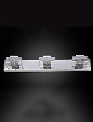 Phares de miroir de salle de bains MU éclairage maquillage en acier inoxydable et cristal moderne