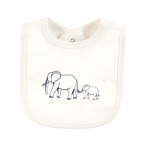 Image of Touched by Nature Unisex Baby Organic Cotton Bibs, Blue Peanut, One Size