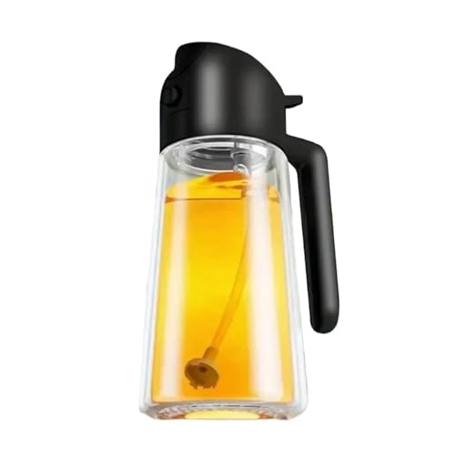 DMWLZHO Botella pulverizadora de aceite de plástico 2 en 1 (500 ml) for barbacoas, repostería y picnics.(Black-500ml)