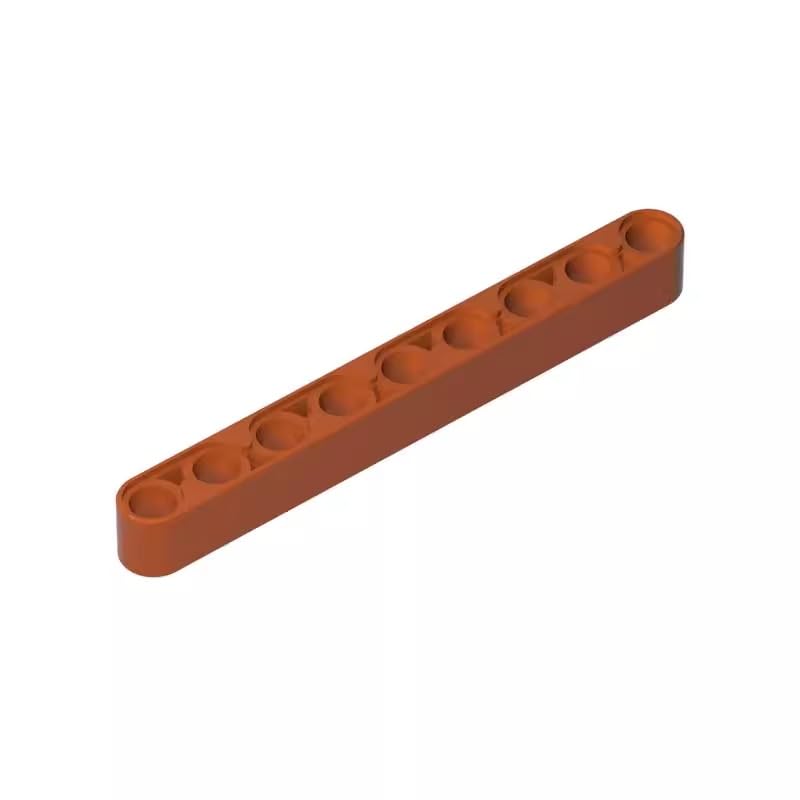 XYEIUGO GDS-666 40490 Technic Beam 1x9 Thick, Dark Orange, 50 PCS