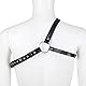 Herren Punk Body Brust Harness Männer Leder Brust Geschirr,Einstellbare Gothic Herren Kleidung Sexy Sklave Bandage Kostüme Clubwear Nachtshow-Kostüm Gurt,Fetisch BDSM Fesseln Schultergurt