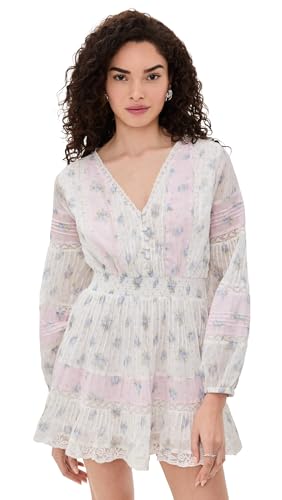 LOVESHACKFANCY Womens Winfrey Dress Lilac Vanilla M