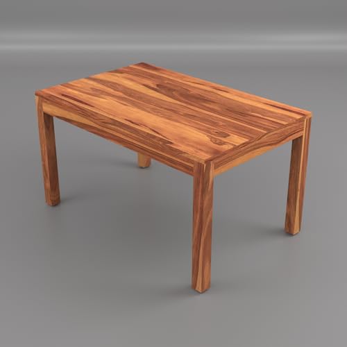 Image of 55 Inch Length Solid Wood Cane 6 Seater Dining Table Set | Six Seater Dining Table With 6 Cushions Chairs For Dining Room | 6 Seater Dining Set for Hotel Restaurant | Sheesham, F-Honey