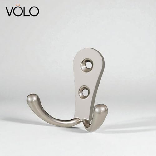 Image of VOLO Two pin Clothes Hanger Hook Premium and Stylish Door Hangers for Clothes, Door Cloth Hanger, Cloth Hooks /Hanger, Hooks Rail for Hanging Keys,Clothes,Towel (Chrome Finish, 2)