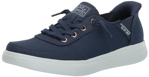 Skechers Women's Hands Free Slip-Ins Skip Cute - B Cute Sweet Sneaker, Navy, 8