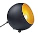 Reality Leuchten R50101032 Billy A++ to E, Tischleuchte, Metall, E14, schwarz matt / goldfarbig, 14 x 15 x 15 cm