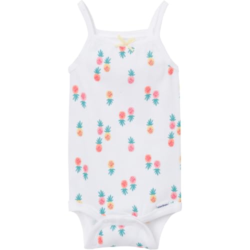 Image of Gerber Baby Girls Multi-Pack Sleeveless Onesies Bodysuit