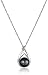 Sterling Silver, Tahitian Cultured Pearl, and Diamond Pendant Necklace, 18"