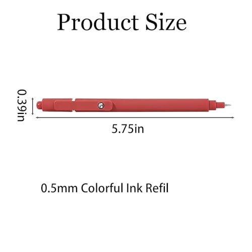 5 bolígrafos de tinta gel colorida 0.5mm punta fina miniatura 2
