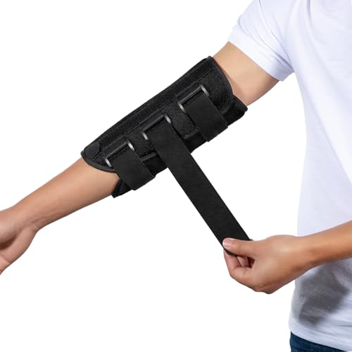 Image of Elbow Brace Night Splint Support for Cubital Tunnel Syndromean, Ulnar Nerve, Stabilizer for Fix Elbow, Prevent Excessive Bending at night, Fits Left and Right Arms,Women, Men (S)