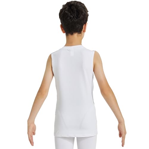 Boys Compression Tank Tops Athletic Sleeveless Shirt Youth Quick Dry Undershirt Workout Baselayer Football T Shirts3