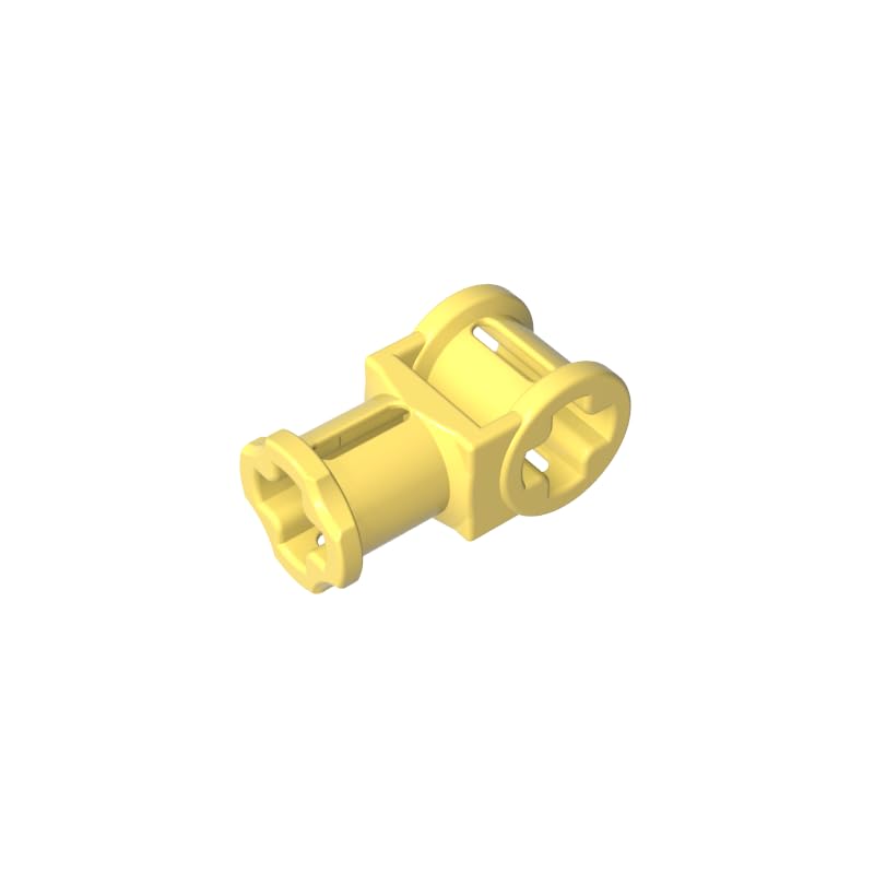 32039 Technic Axle Connector with Axle Hole 50 Pieces High-Precision MOC Building Bricks Replacement Parts Compatible with Lego bricks GDS-931 Bright Light Yellow