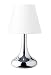 Produktbild Trio-Leuchten 5960011-01 Tischleuchte Touch ME 1xE14 max. 40W Stoffschirm D: 15 cm Fuss chrom Schirm weiß