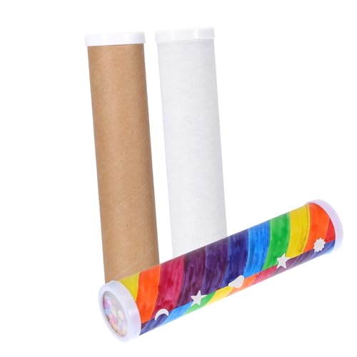 FRCOLOR 3個 工作キット 幼児女子向け 手作り万華鏡点 知育 手先の器用さと感性を育む創造力開発ツール 向け多角プリズムおもちゃ