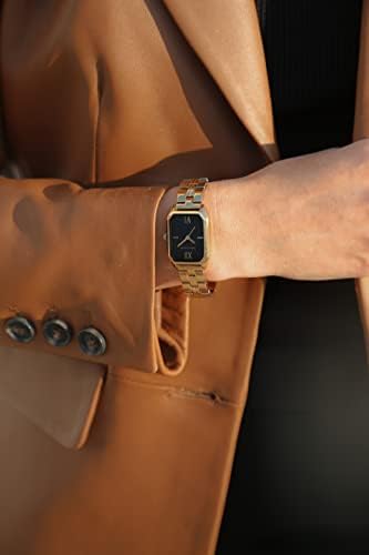 Anne Klein Women's Japanese Quartz Dress Watch with Metal Strap, Gold, 14 (Model: AK/3774BKGB)