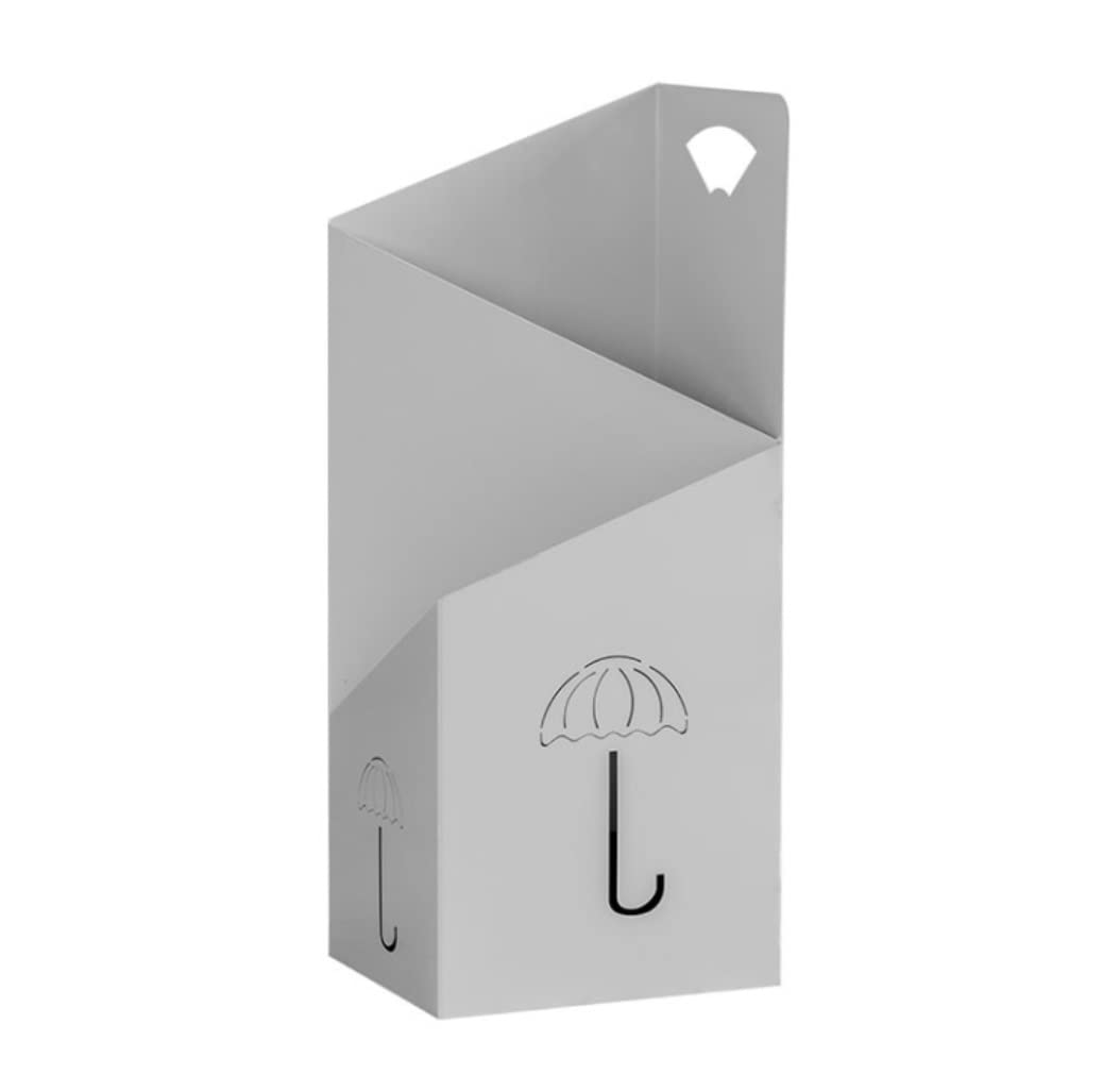 BHFPFZA Creative Metal Umbrella Stand with Independent Drainage for Cane and Walking Sticks, Stylish for Home Office, Hallway, Entryway (White)