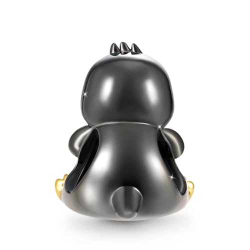 Image of GNOCE Embraces Heart Gemstone Bead Charms 925 Sterling Silver Rabbit Horse Triceratops Snake Monkey Cat Platypus Sloth Bear Pig Yak Ghost Matryoshka Doll Jewelry Gift for Women