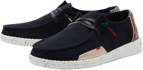 Image of HEYDUDE Wendy Stretch Canvas Women's Shoes, Women's Slip-on Loafers, Comfortable & Light-Weight