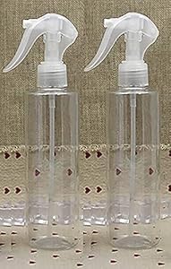 SHREE MAHA Empty Mist Trigger Plastic Spray Bottle For Multi Use 200Ml Pack Of 2 Pcs, Perfume, Transparent-image-38