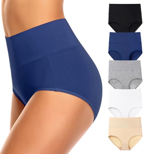 OLIKEME Cotton Tummy Control Underwear Womens Panties High Waisted C Section Undies Multicolor Plus...