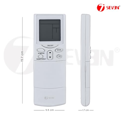 Image of 7SEVEN Compatible with Panasonic AC Remote Control Model 249 Suitable for 1 1.5 2 Ton Split and Window Air Conditioner - Match Each Key by Key Exactly with Existing AC Remote Function
