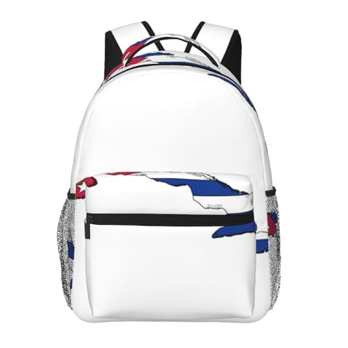 Mochila ligera y plegable con mapa de Cuba para actividades al aire libre