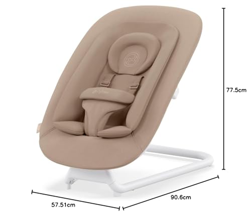 Miniatura 11 de Cybex Gold Lemo Bouncer, Hamaca De Bebé Con Cojín Confort, Compatible Con El Sistema Silla Lemo, Desde El Nacimiento Hasta Los 3 Años Aprox. 15 Kg , Almond Beige