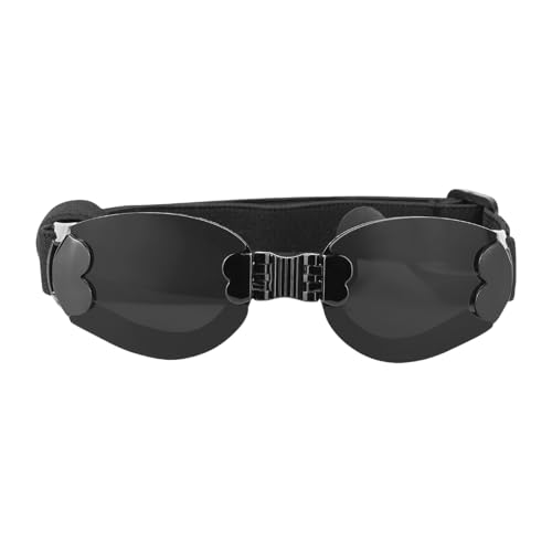 Schwimmbrille für Hunde, Größe M, UV-Schutz, verstellbarer Riemen, faltbar, Haustier-Sonnenbrille für Plateau, Langlauf, Laufen, Skifahren