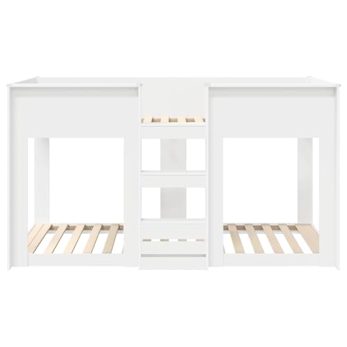 vidaXL Cama Litera para Niños 90 x 190 cm Madera de ingeniería, Cama Infantil Moderna, litera estilosa, diseño Que Ahorra Espacio, Mueble Resistente, solución compacta para Dormir - imagen 8