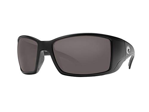 Costa Del Mar Men's Blackfin Polarized Round Sunglasses, Matte Black/Grey Polarized-580P, 62 mm