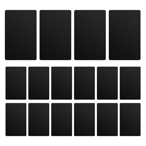 Cartes de visite en métal noir haut de gamme pour gravure laser élégante x300