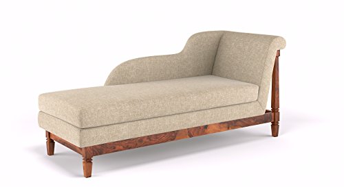 Image of Urban Ladder Malabar Chaise (Finish : Teak, Colour : Macadamia Brown)