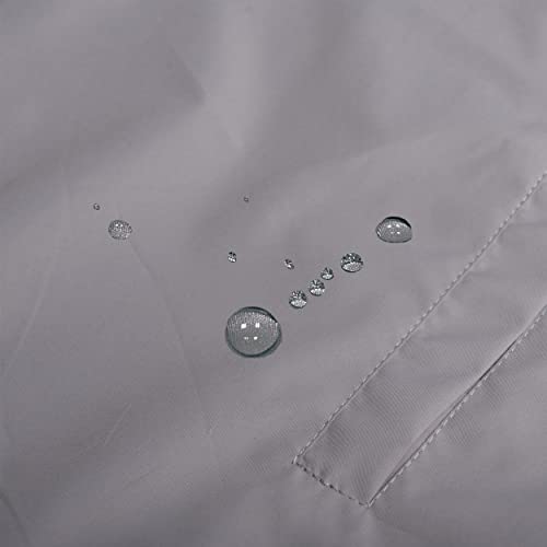 Image of SNOW DREAMS Mens Rain Jacket Waterproof Raincoat Lightweight Windbreaker Hooded Outerwear for Hiking Travel Grey Size L