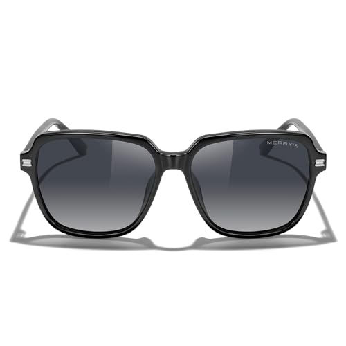 MERRY'S Retro Square Polarized Sunglasses for Women Men Classic Trendy Sunnies S60302