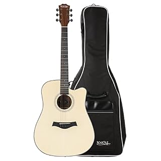 Rocktile WSD-101C NT Guitare acoustique folk, dreadnought Set compris gigbag - Les Beatles, Paul McCartney, John Lennon, RIngo Starr, George Harrison