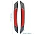 Moicstiy 6Pcs Car Reflective Trim Side Marker Stickers, Door Reflector Guard, Automotive Exterior Accessories, Truck Wheel Well Arch Bumper Fenders(Red&Black)