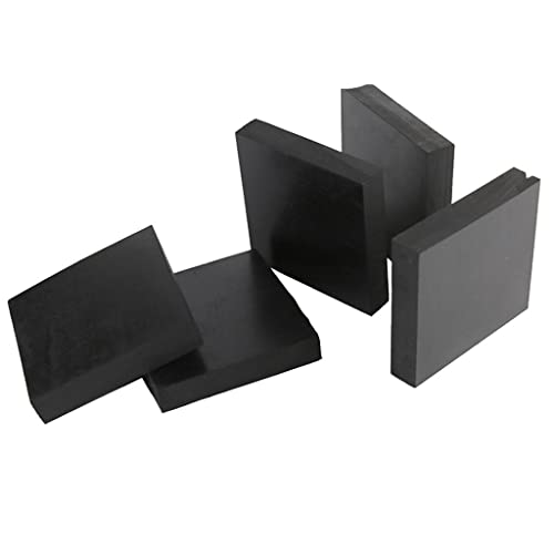 1pcs 10mm 15 20 50mm Black Rubber Sheets Damping Gasket Pad, 50x50 100x100 200x200 Mm Shock-absorbing Rubber Square Plate(50mm x 50mm x 10mm)