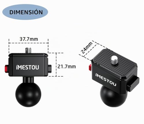 Soporte Insta360 iMESTOU de Alta Resistencia Rótula 25mm 7